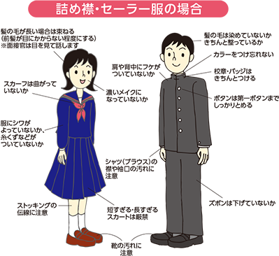 詰め襟・セーラー服の場合